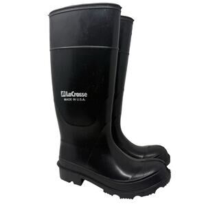 LaCrosse Rain Boot Men's 5 / Women's 7 Black Rubber Work Boot Made in USA
